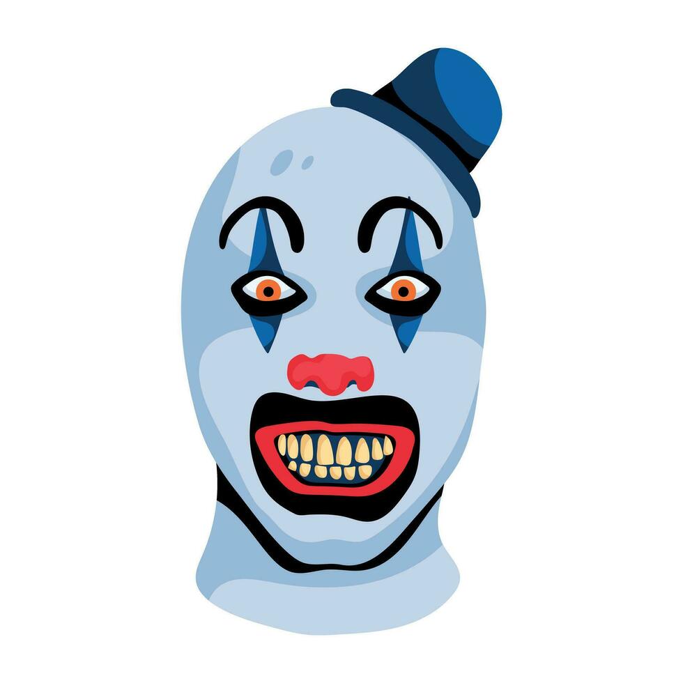Trendy Scary Mime vector