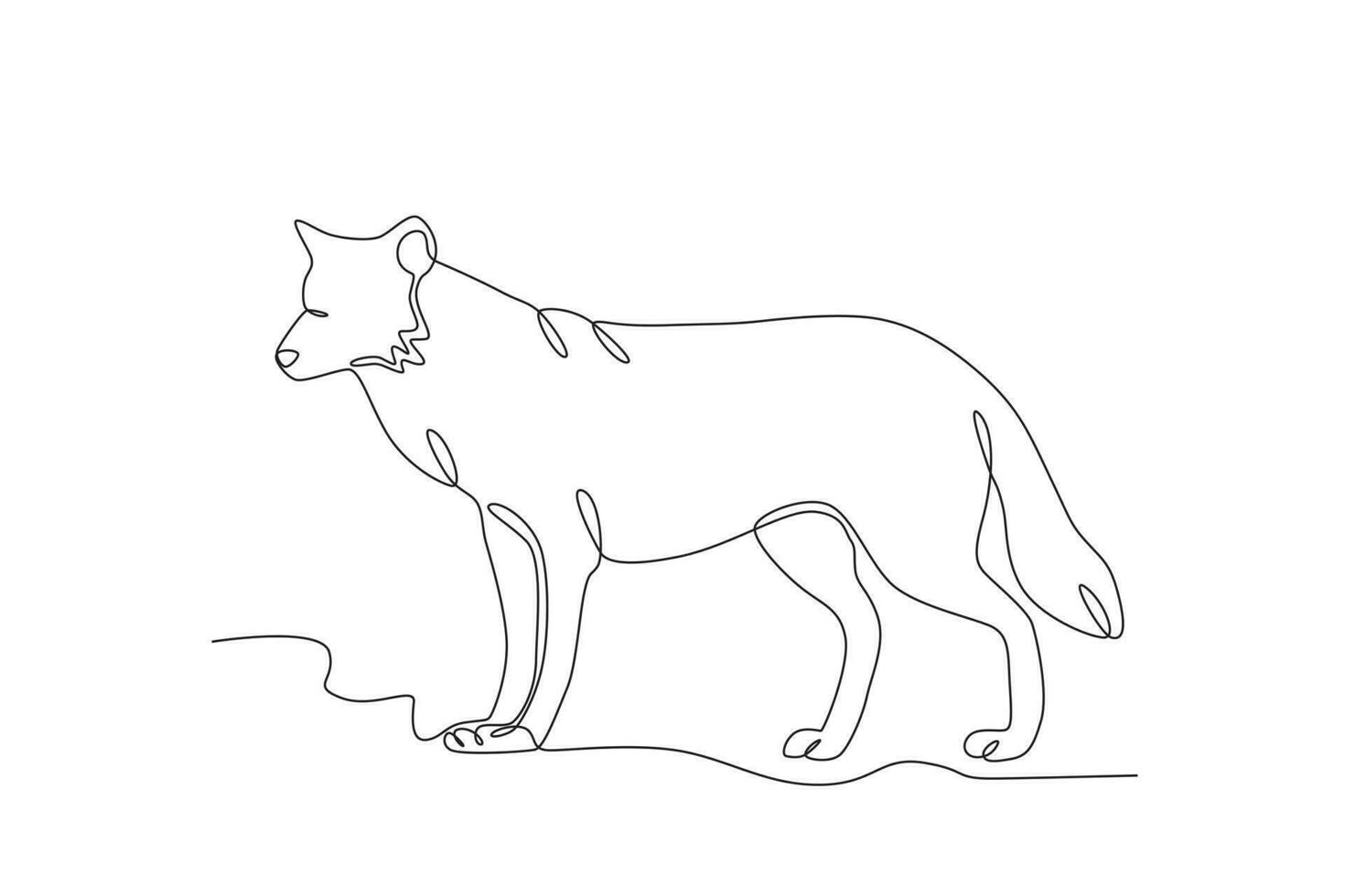 A walking coyote vector