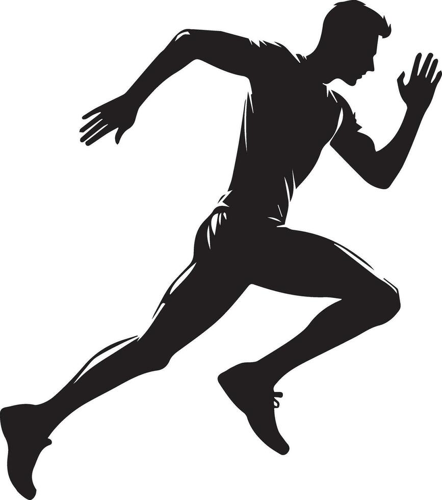 man run pose vector silhouette illustration 4