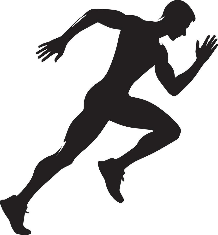 man run pose vector silhouette illustration 5