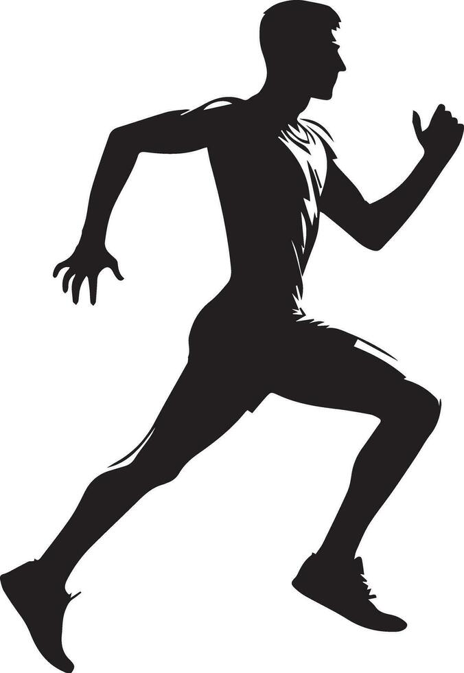 A man Run Vector silhouette fast 7