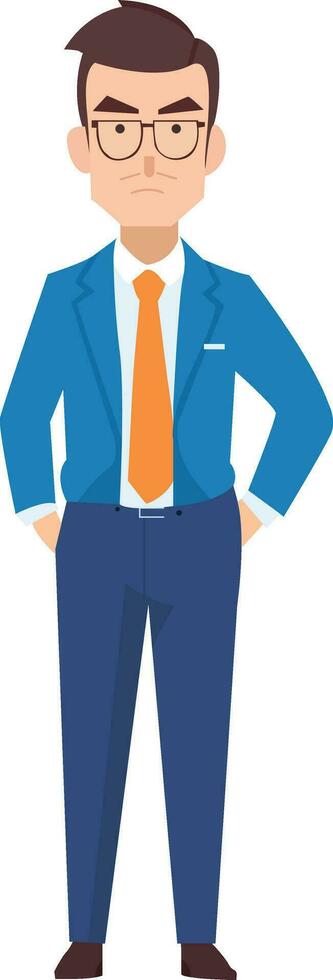 Business man flat character vector