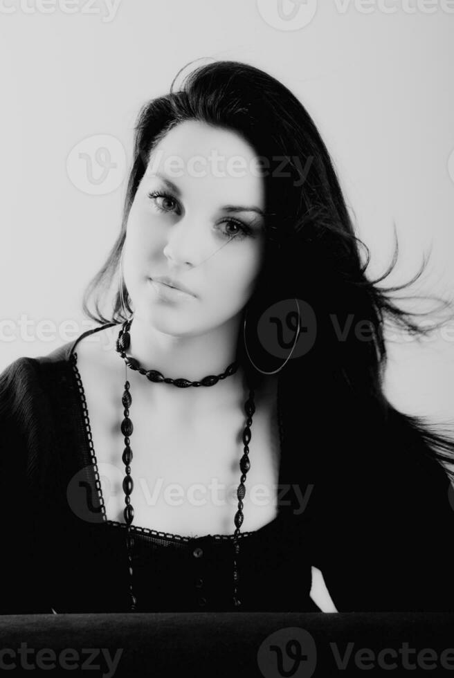 brunette woman posing photo