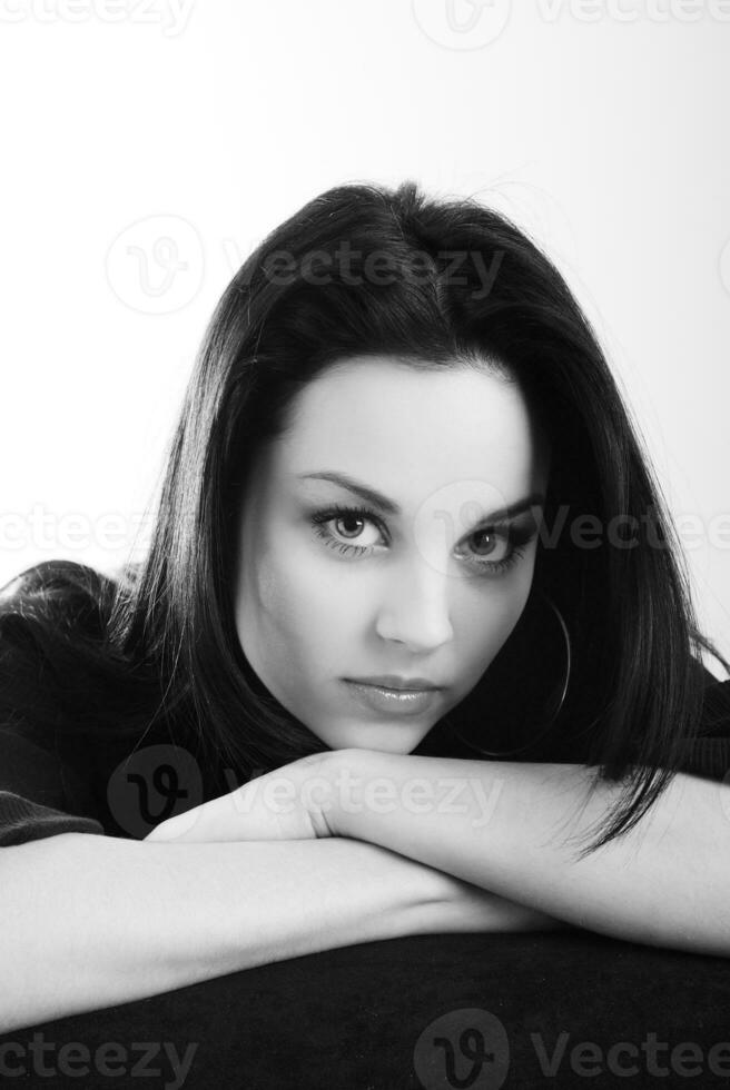 brunette woman posing photo