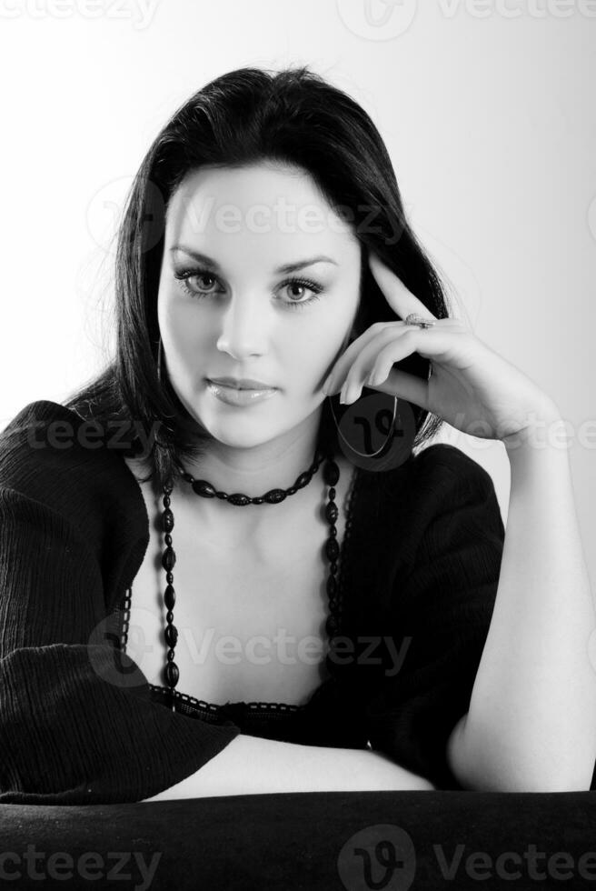 brunette woman posing photo