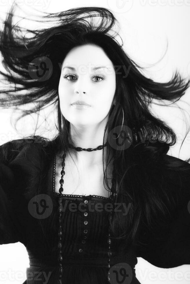brunette woman posing photo