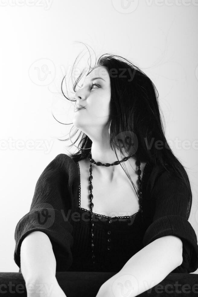 brunette woman posing photo