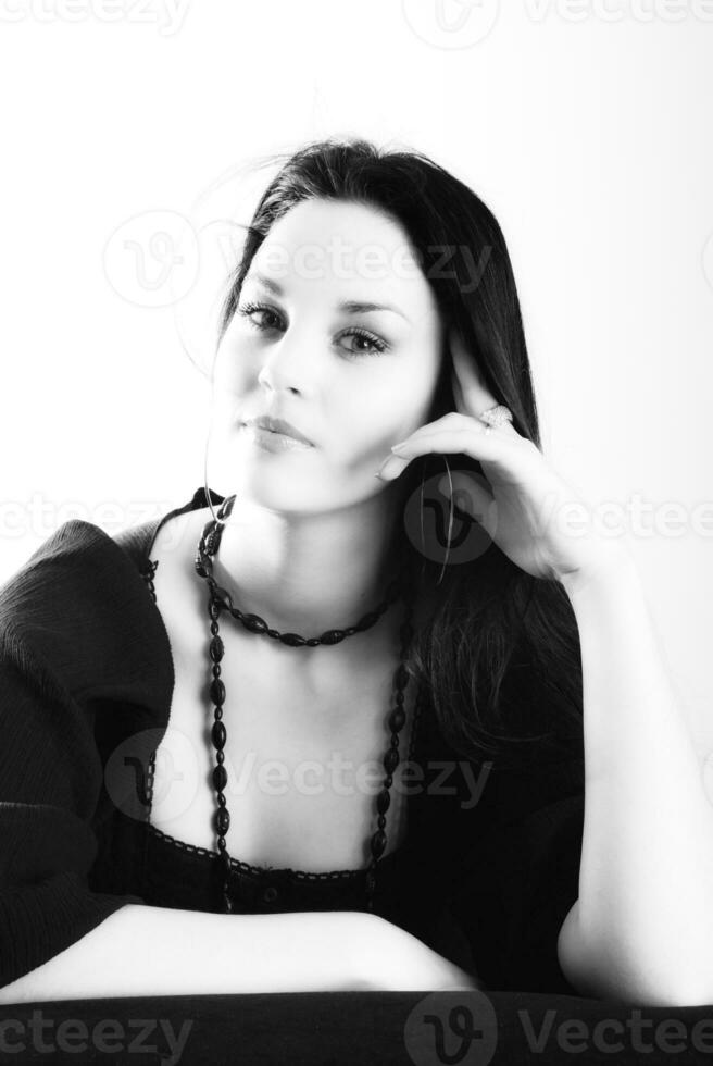 brunette woman posing photo