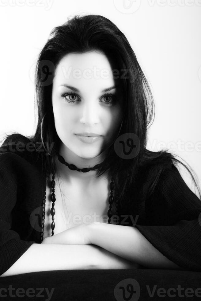 brunette woman posing photo