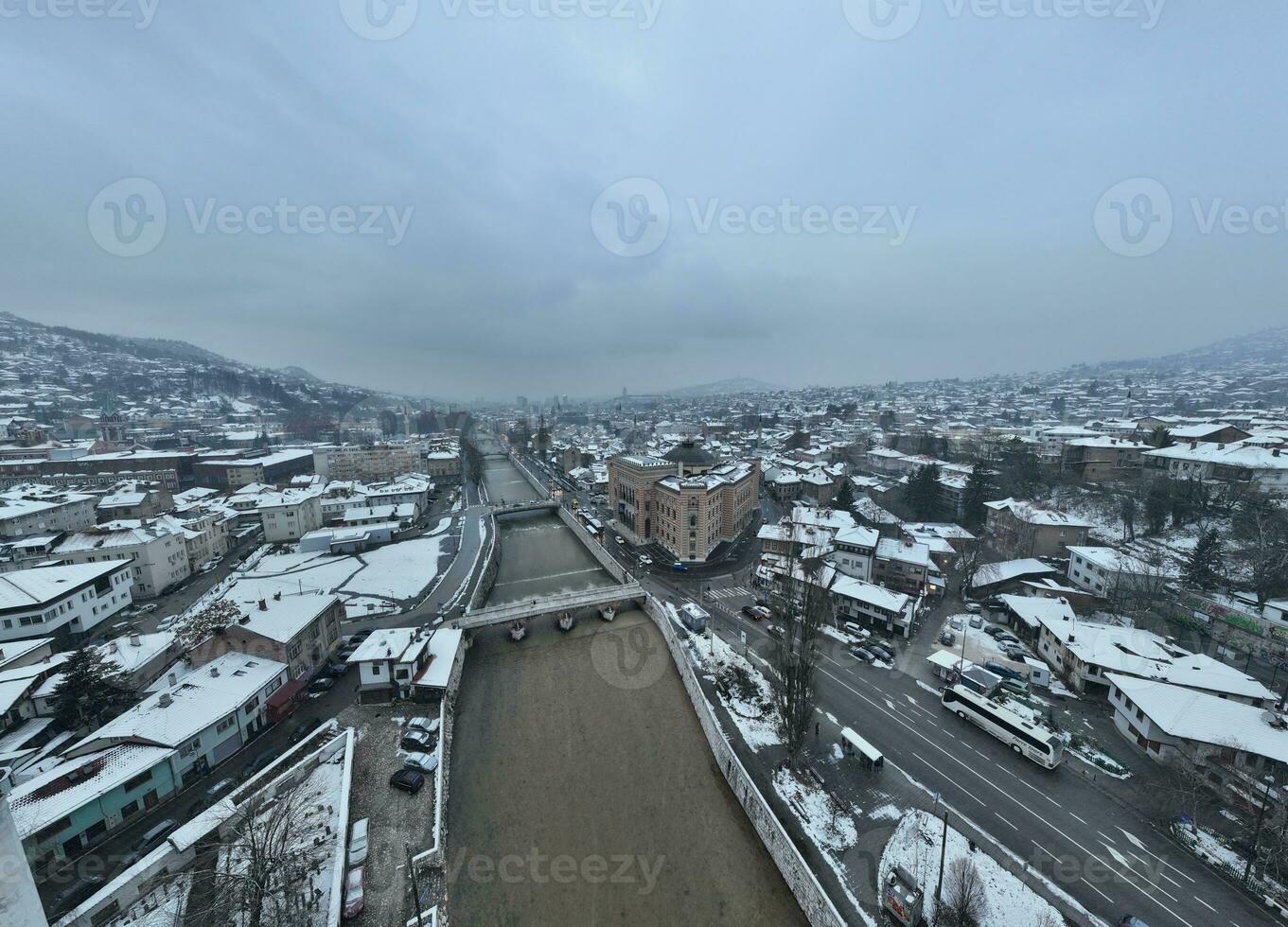 City aerial view photo