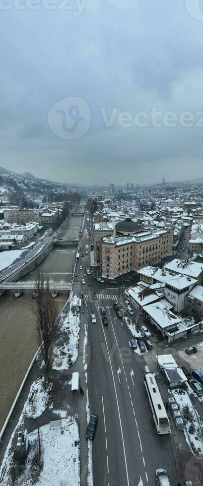 City aerial view photo