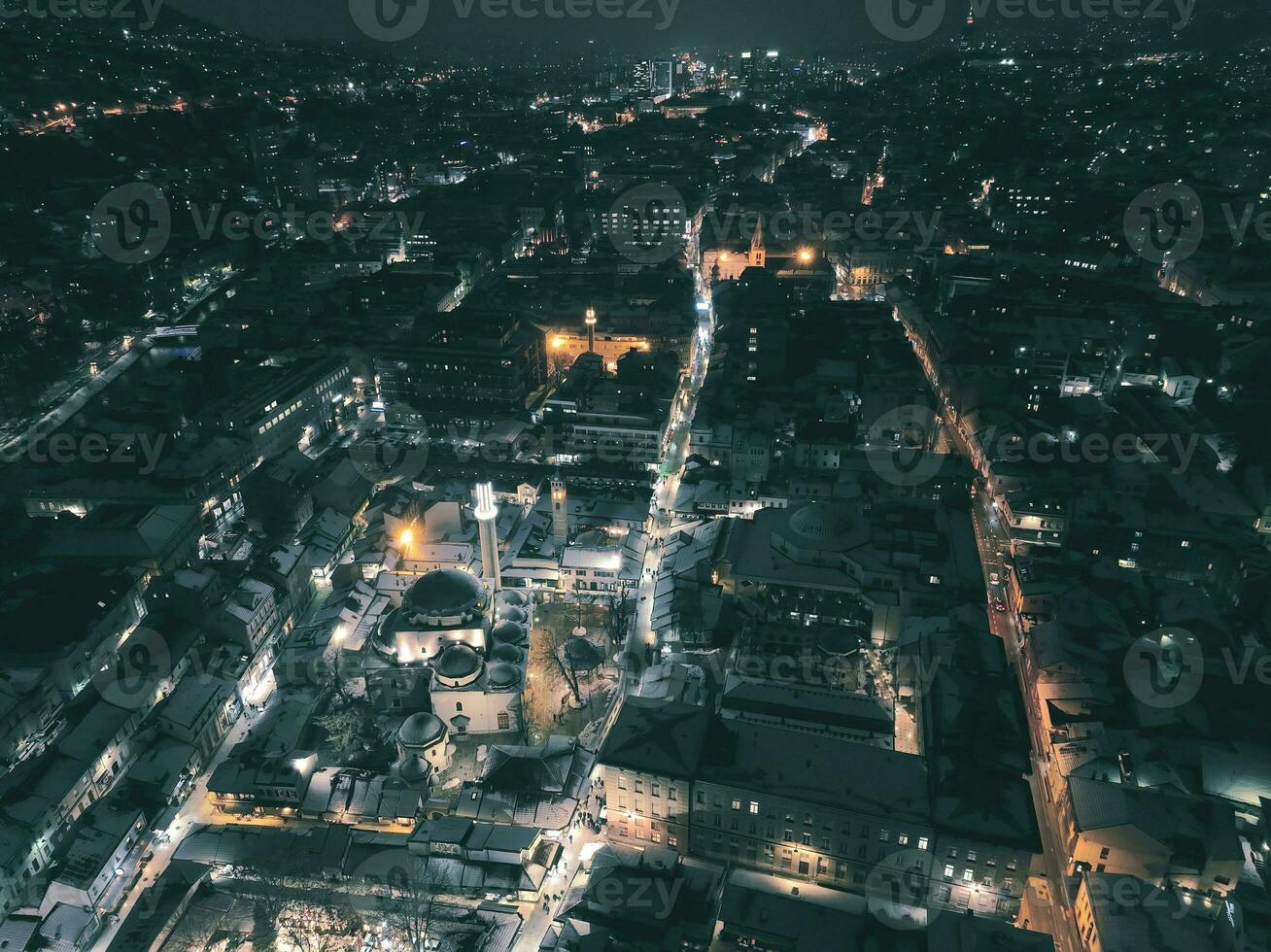 City aerial view photo