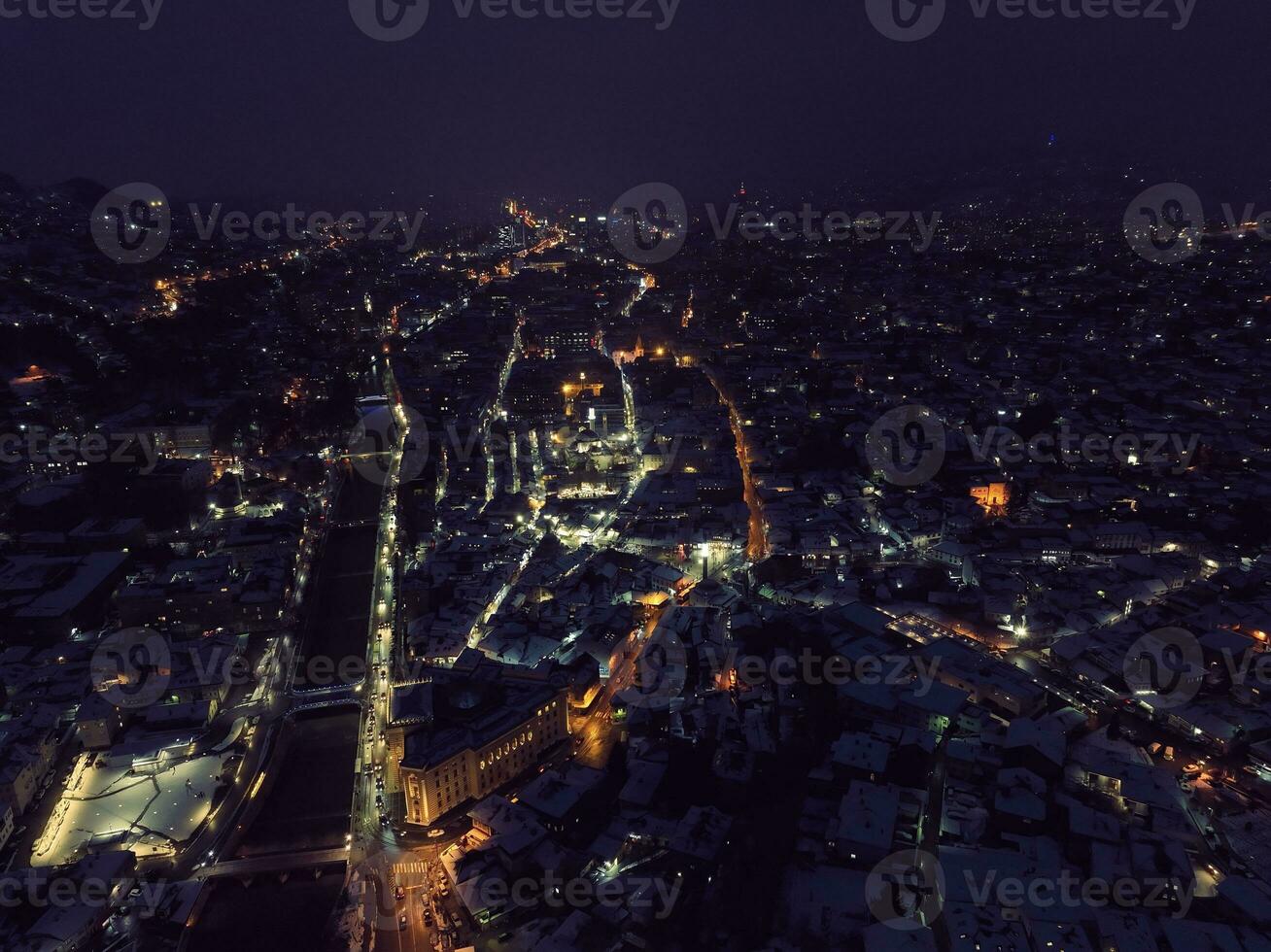 City aerial view photo