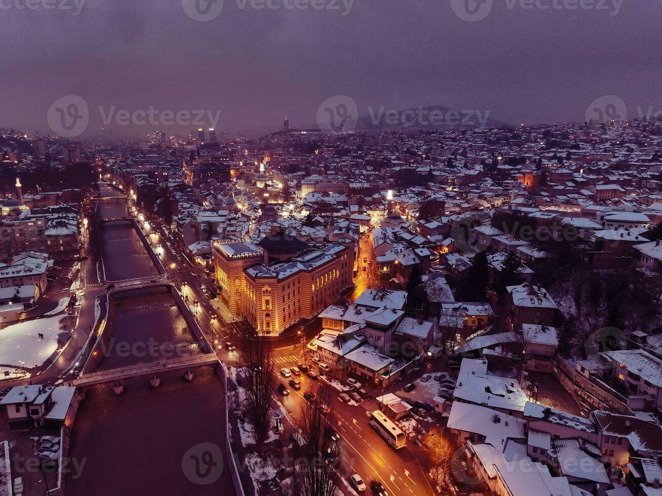 City aerial view photo