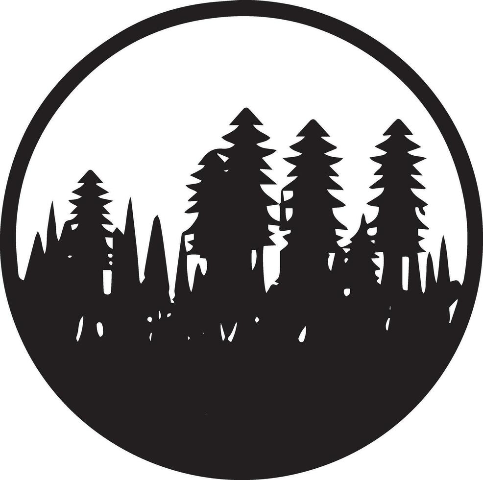 Forest Logo vector design illustration silhouette