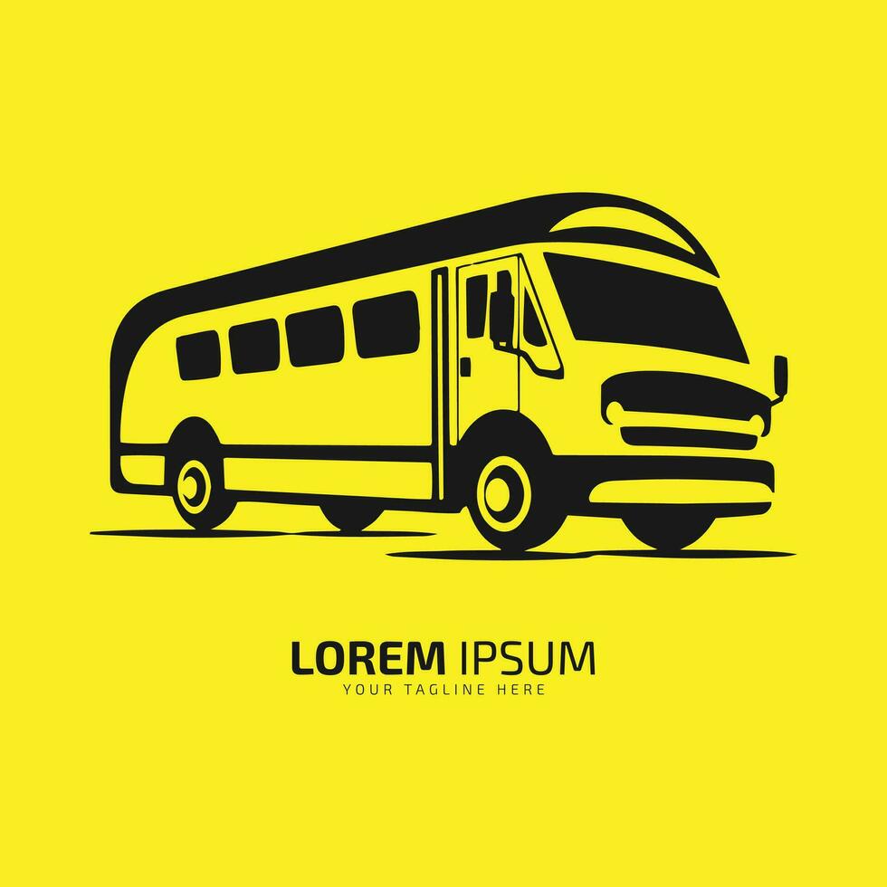 un logo de colegio autobús vector icono diseño silueta entrenador autobús, niños autobús concepto