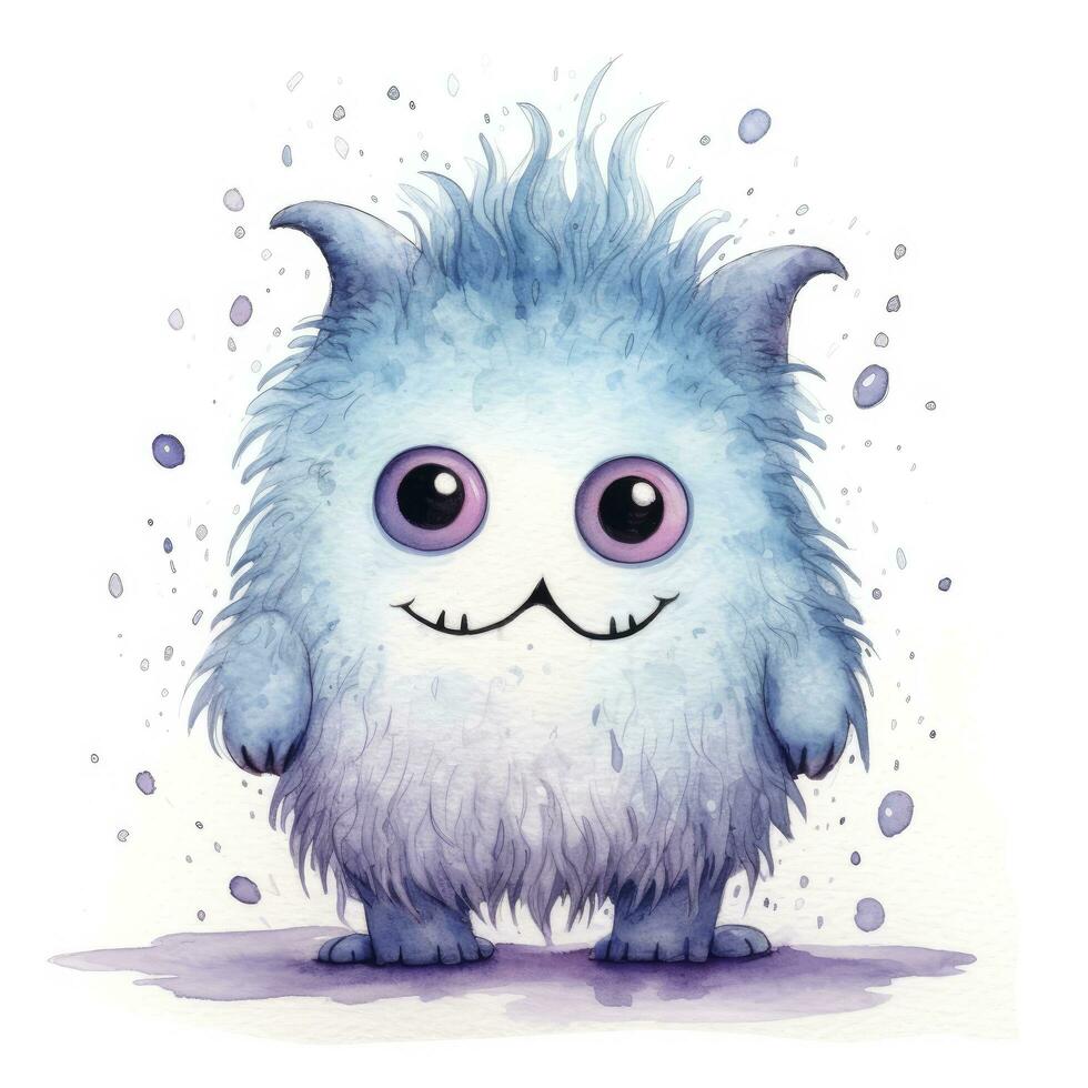 AI generated Happy cute koala in leaves in the watercolor style on the white background. AI Generated photo