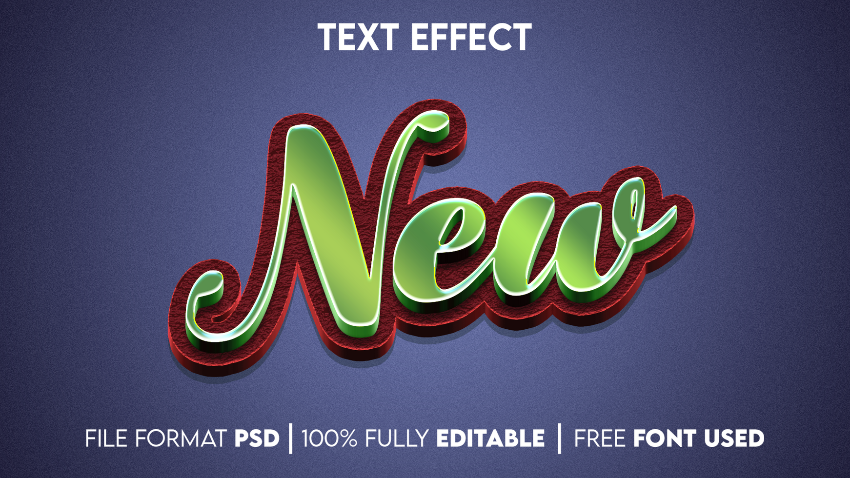new editable text effect psd