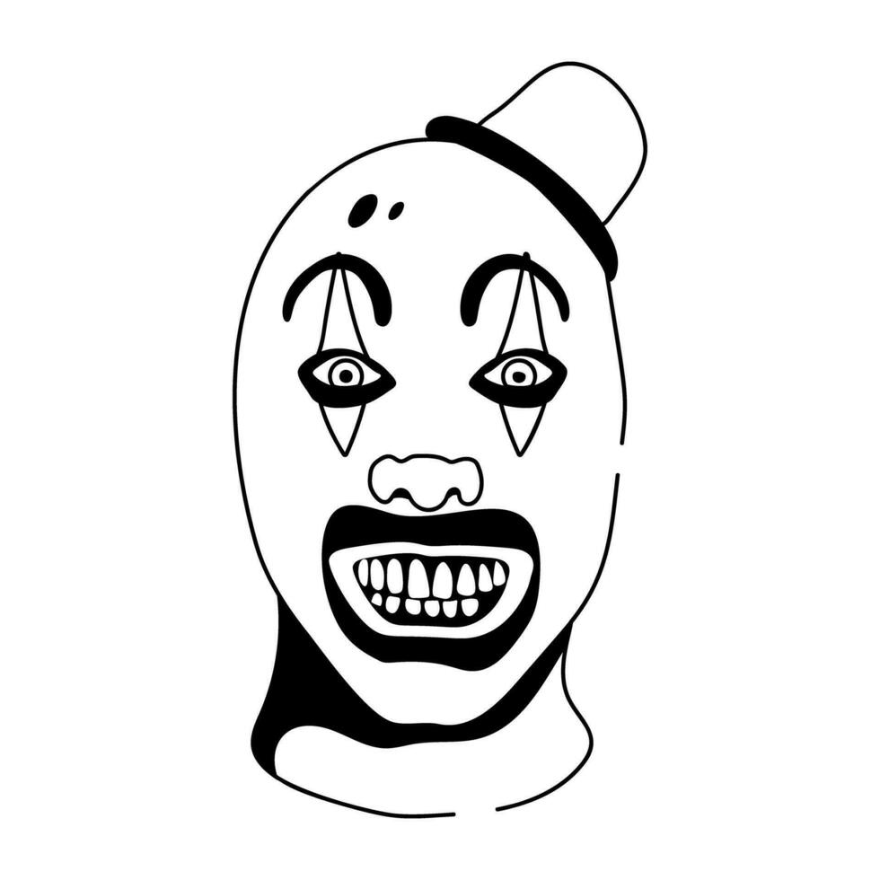Trendy Scary Mime vector