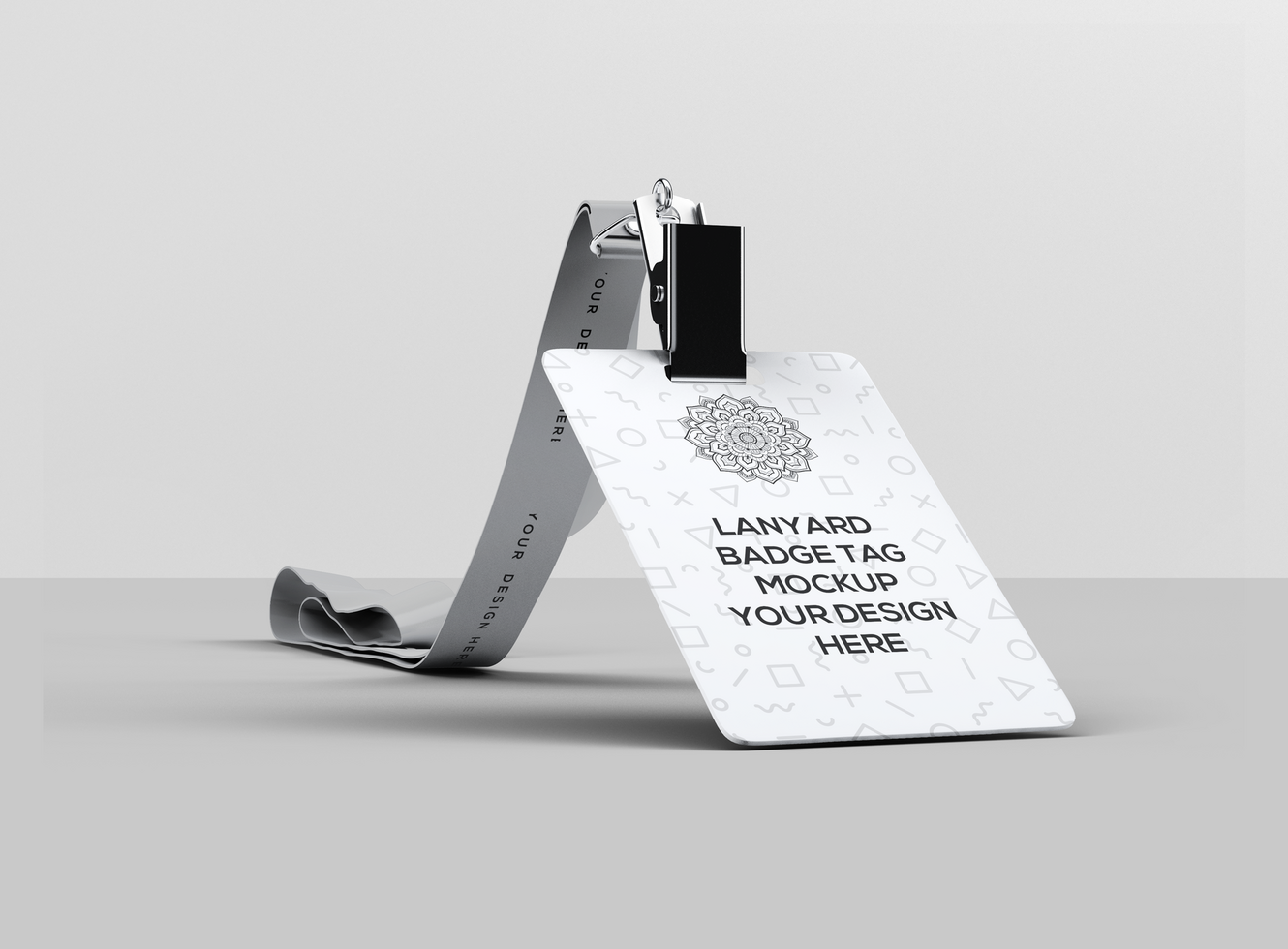 Lanyard Badge Tag Mockup psd