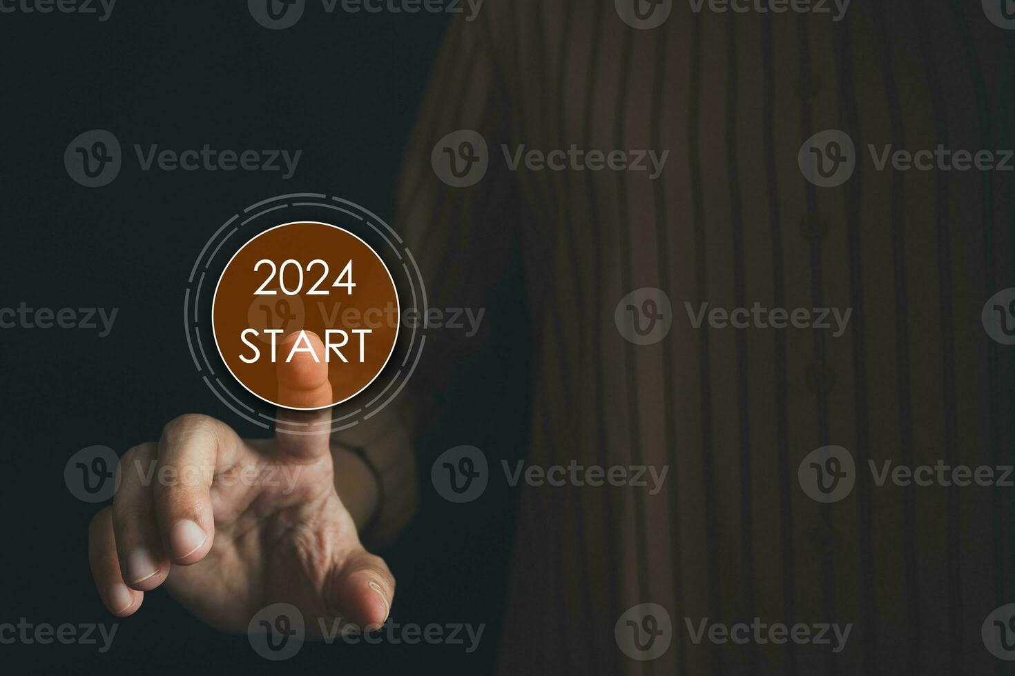 Businesswoman prepare plan goal for new year, great business future, target at work, new business project to support new customer, happy at workplace for the new year. photo