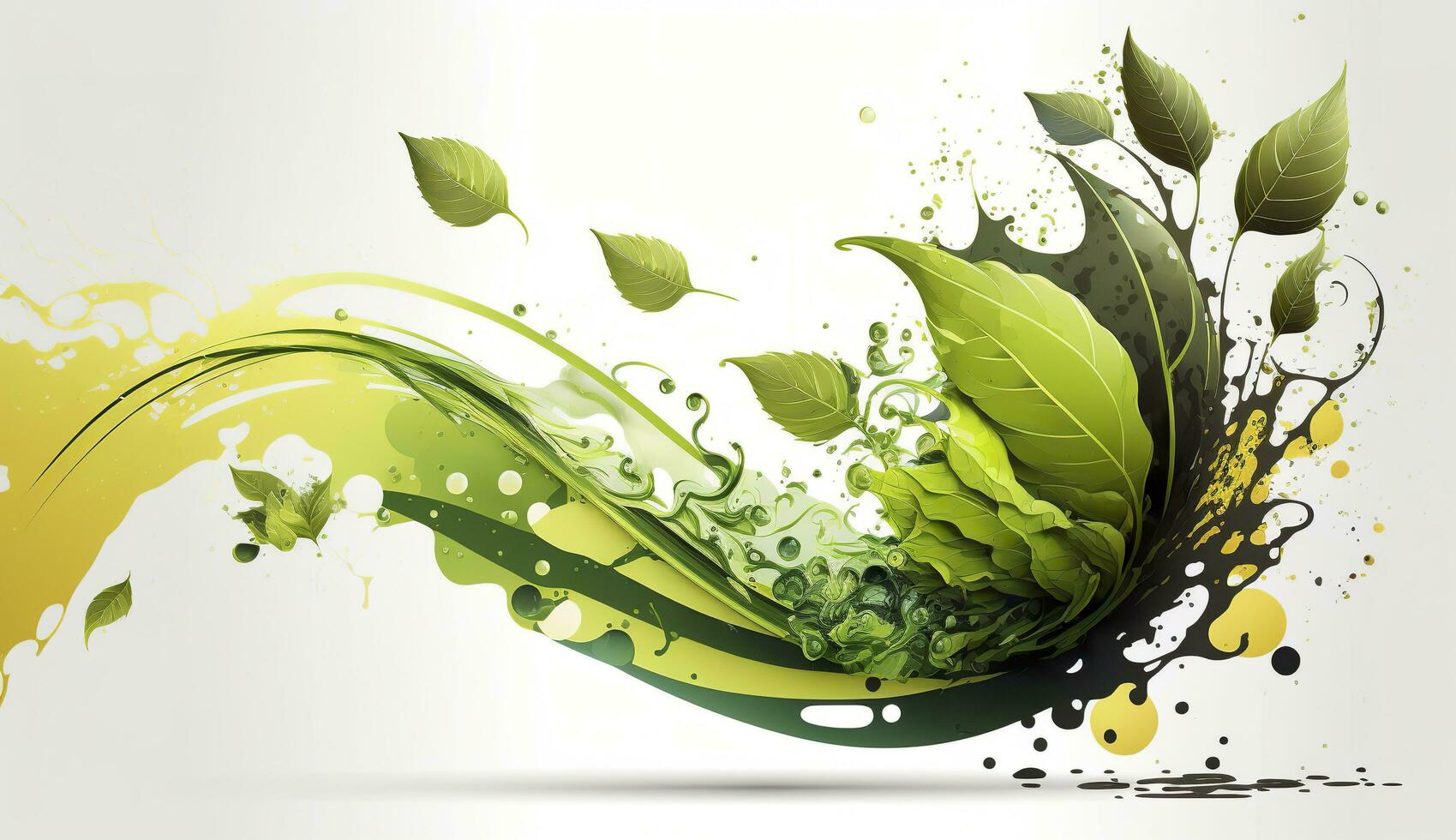 AI generated Watercolor green frog on white background.  AI Generated photo