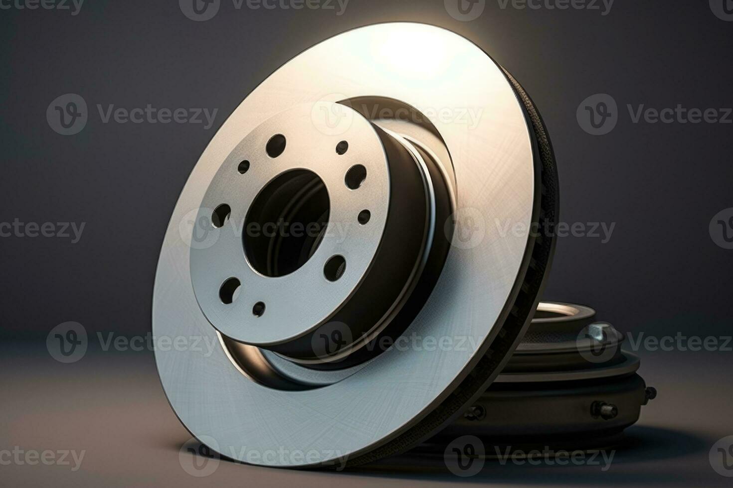 AI Generated Vehicle steel auto service car safety automobile disk brake wheel repair pad technology photo