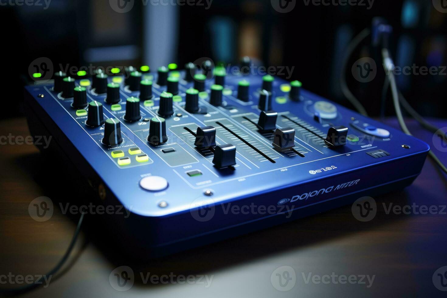 AI Generated Knob entertainment professional technology audio mix control dj mixer panel studio photo