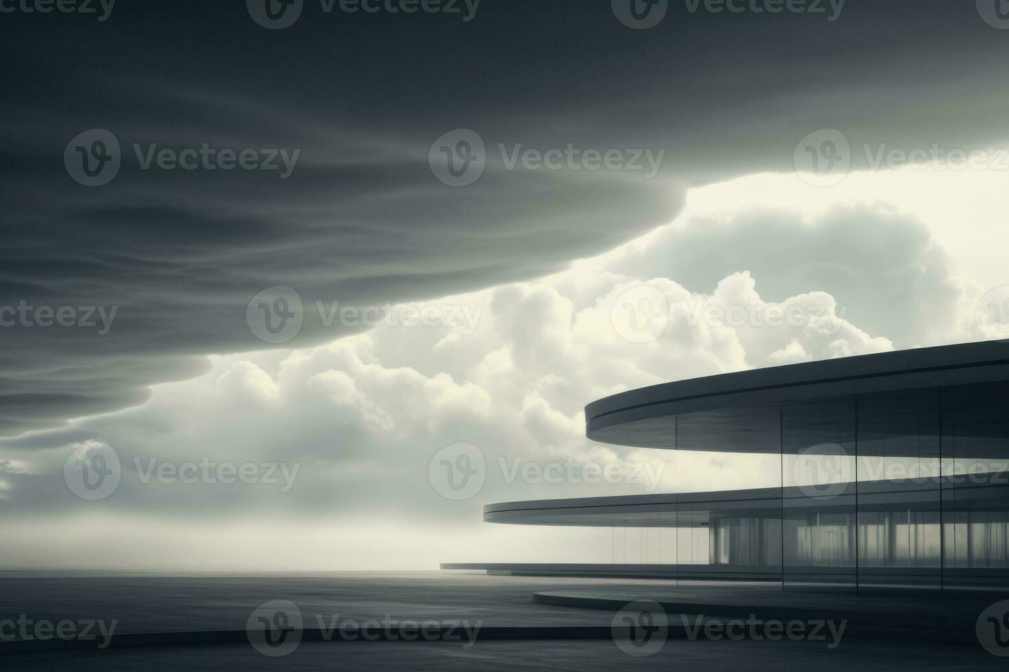 AI Generated Background light blue construction reflection sunlight futuristic building illustration photo