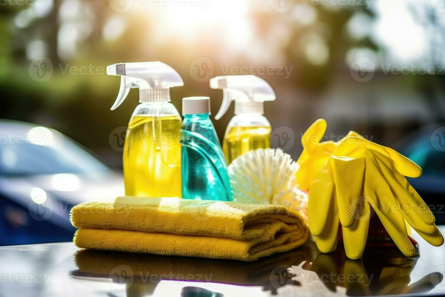 ai generado equipo esponja antecedentes limpieza interna químico cepillo  tareas del hogar detergente hogar rociar 35186440 Foto de stock en Vecteezy