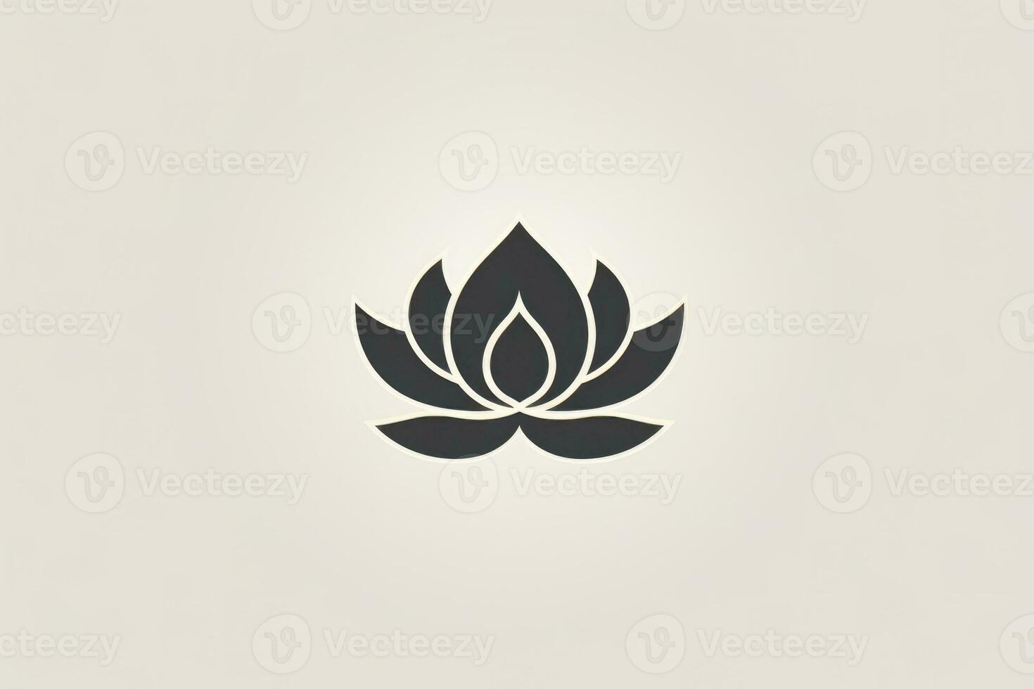 AI Generated Woman nature symbol template yoga abstract flower plant logo icon floral design spa zen photo