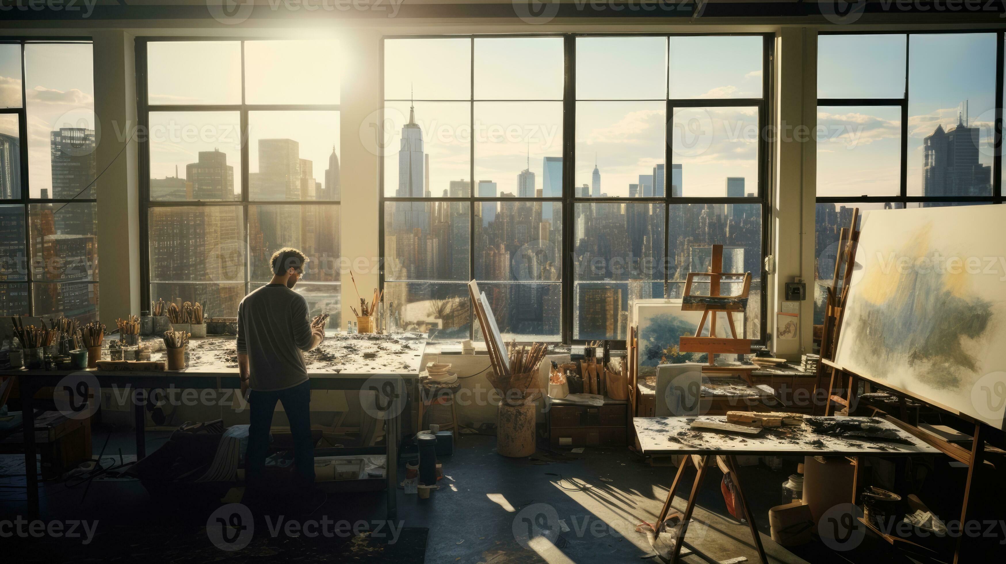 AI Generated Adult job skill indoors craftsman carpenter occupation