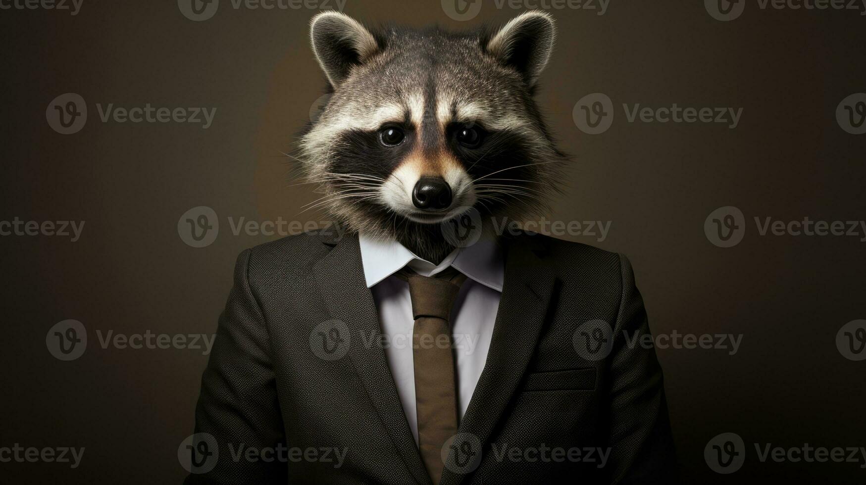 AI Generated Wildlife zoo head raccoon carnivore wild animals portrait black cute outdoors fur photo