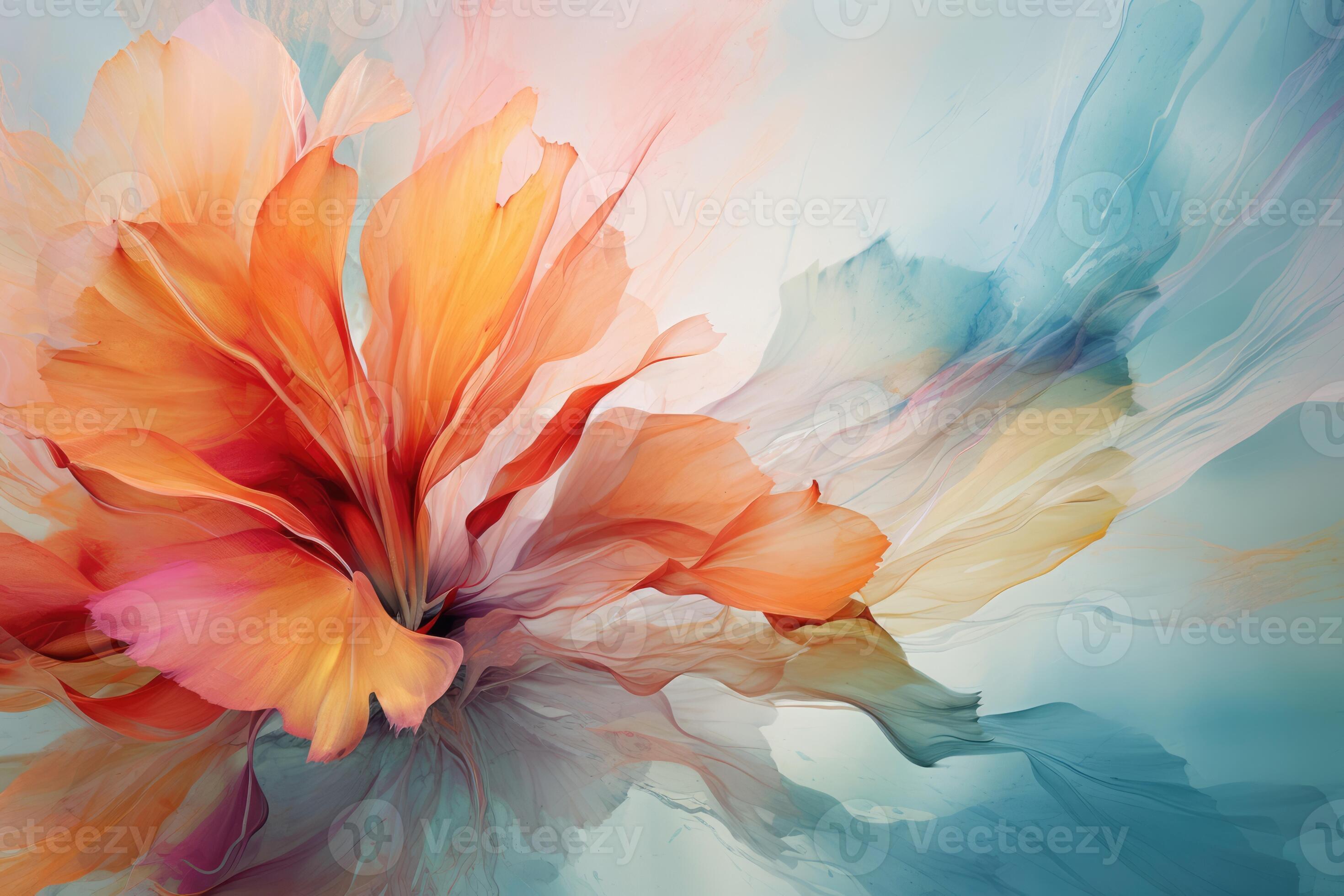 AI Generated Background drawing painting wallpaper art flower red abstract design artistic