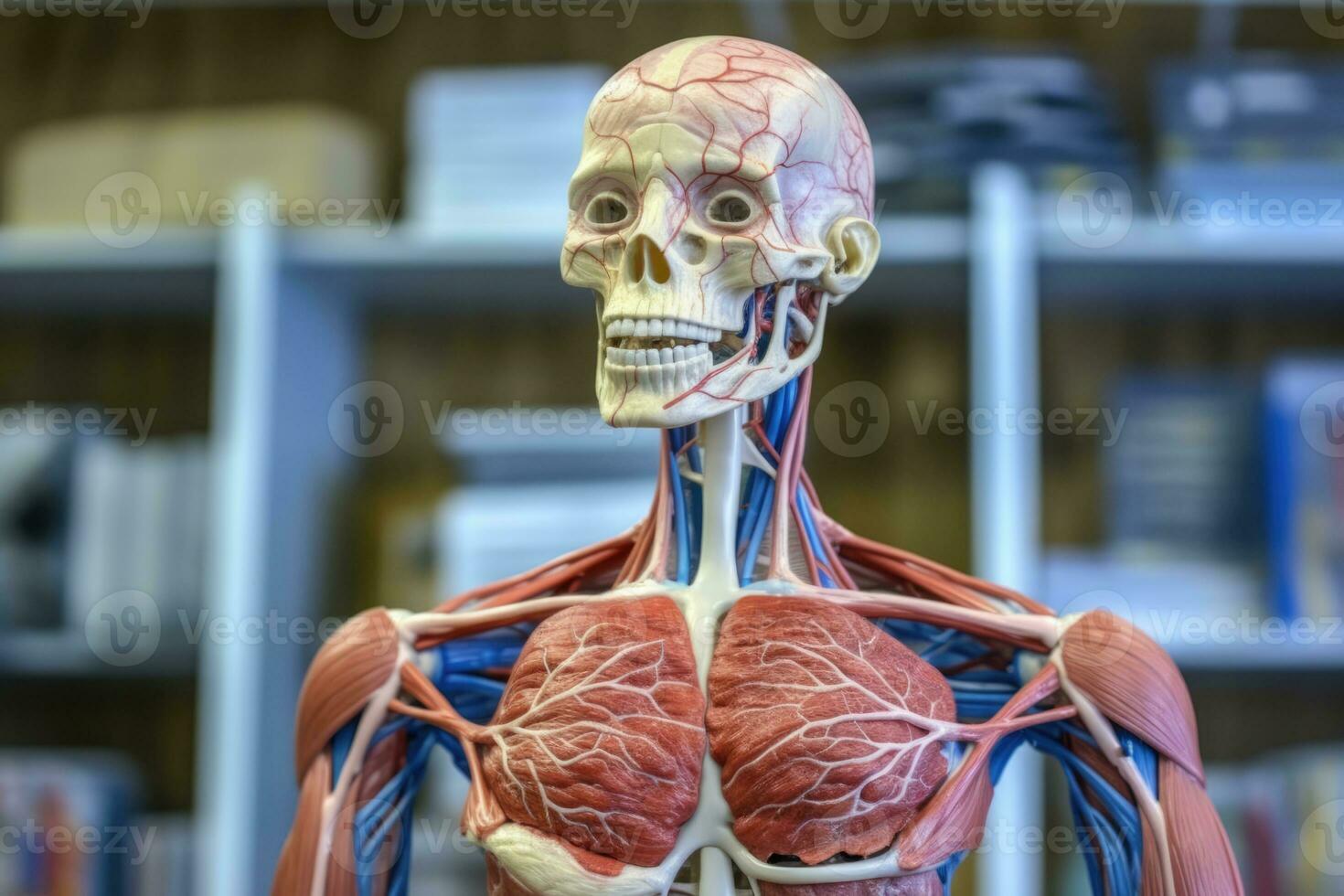 AI Generated Muscle men model body person skeleton anatomical medicine organ biological science male photo