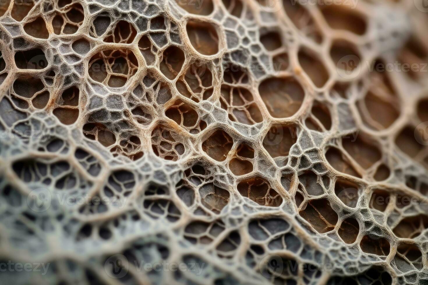 AI Generated Nature animal nest pattern textured macro abstract old white closeup cell structure photo