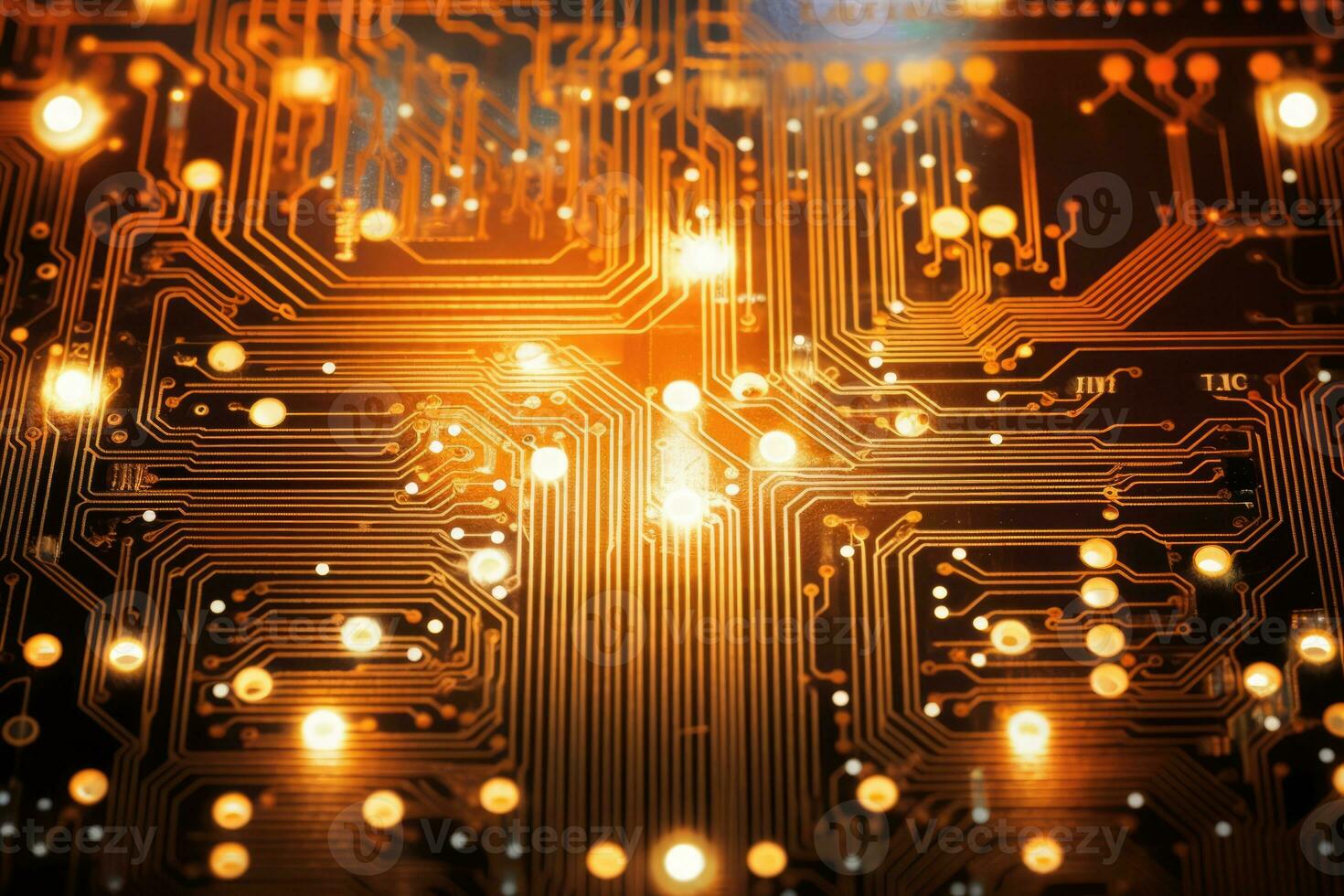 AI Generated Hardware circuit processor communication technology abstract system tech electricity photo
