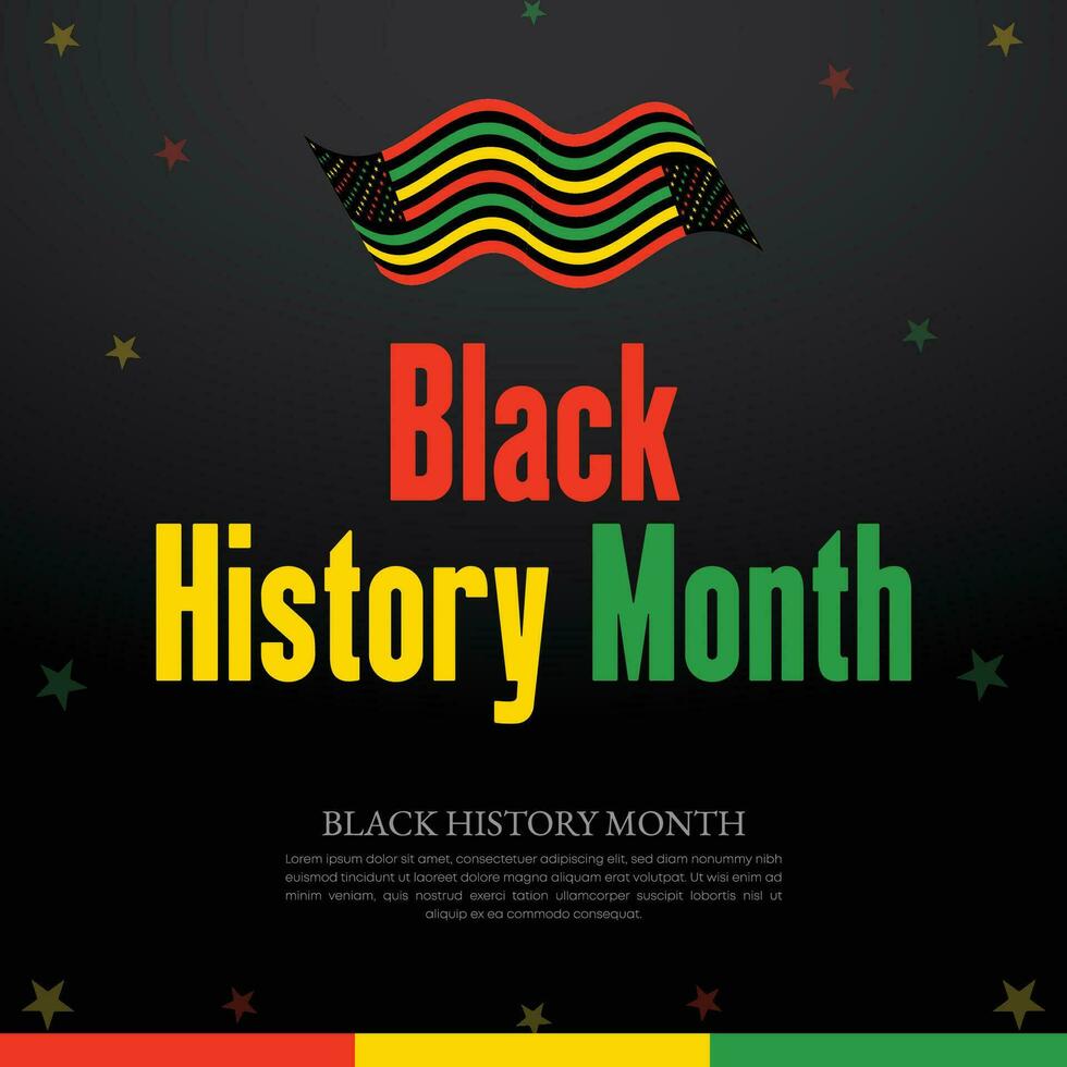 Black History Month celebrated. February national black history month African American vector illustration Template for background, banner, card, poster with text inscription