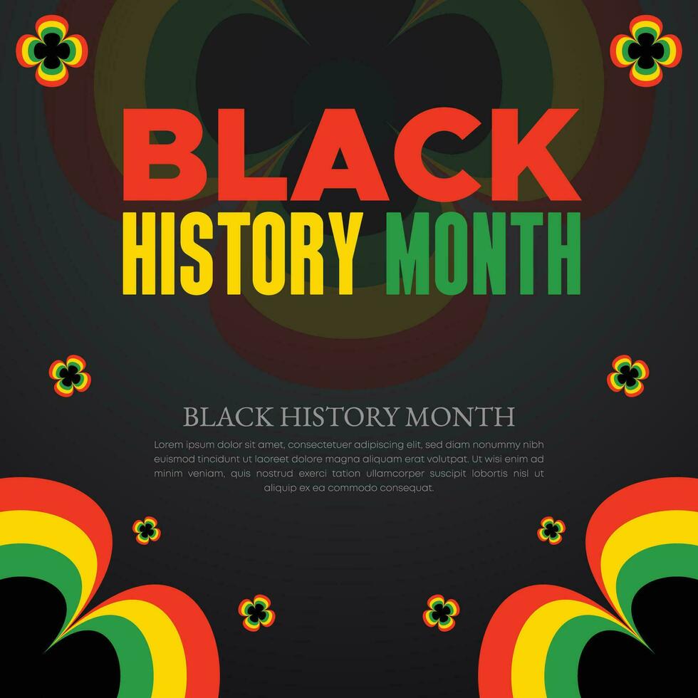 Black History Month celebrated. February national black history month African American vector illustration Template for background, banner, card, poster with text inscription