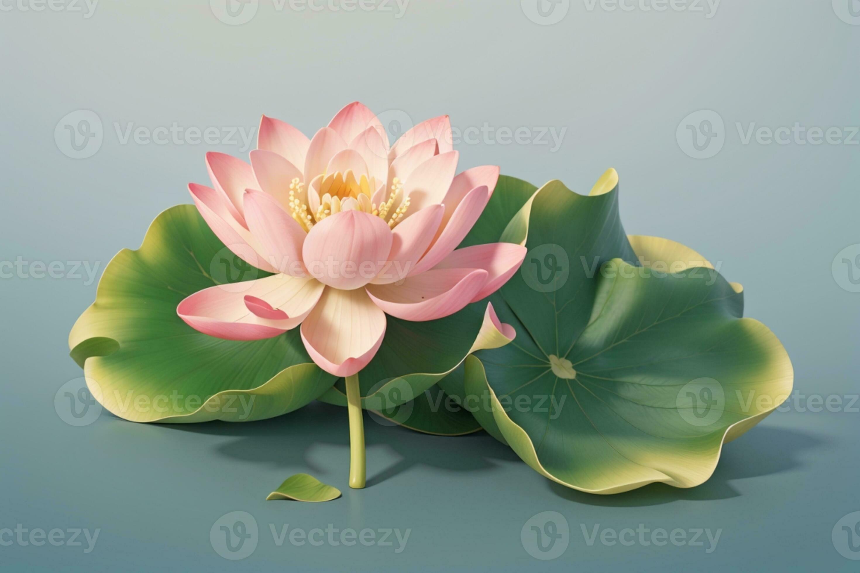 AI Generated Lotus. Water lily. Drawing a realistic water lily 35188570