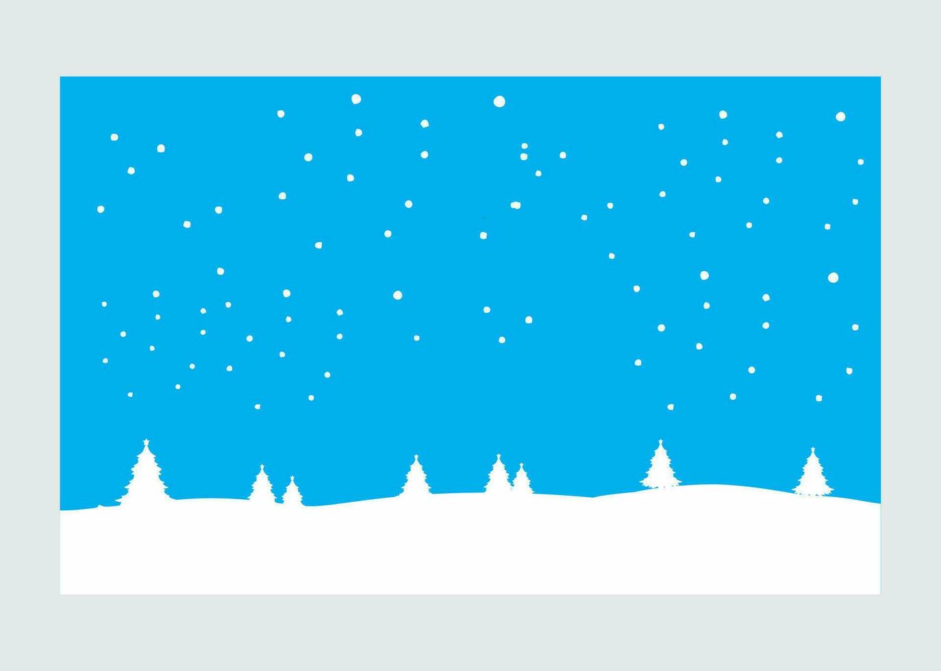 Christmas special snow white background with trees vector