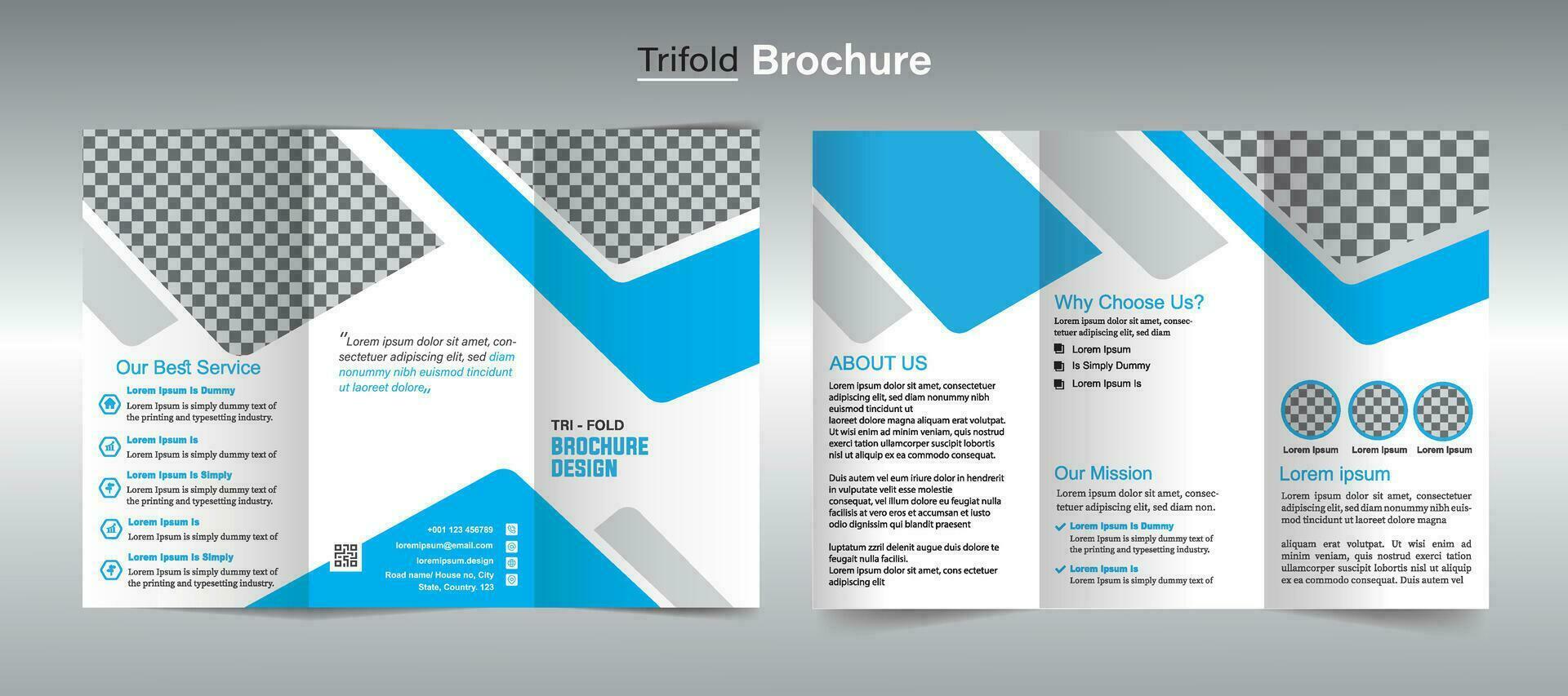 Corporate Trifold Brochure Template vector