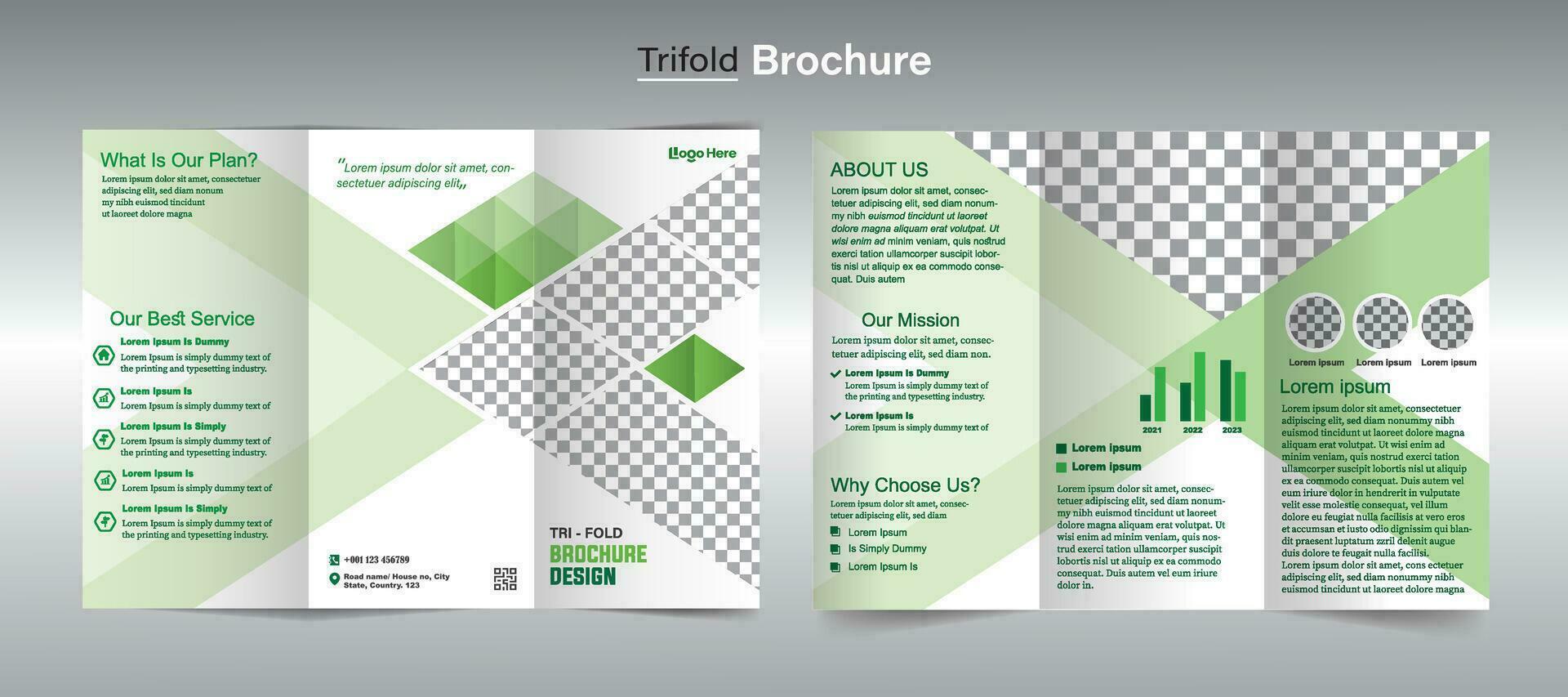 Corporate Trifold Brochure Template vector