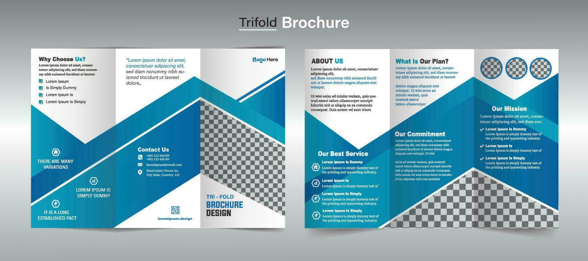 Corporate Trifold Brochure Template vector