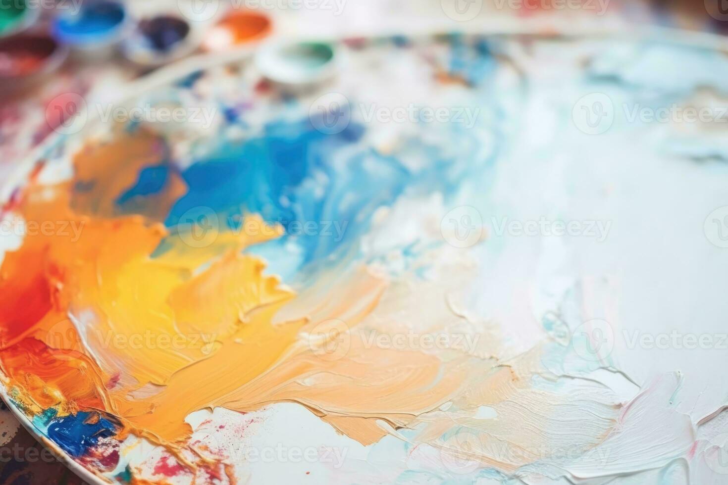 AI Generated Background colorful abstract design palette draw painter art brush creativity paint photo