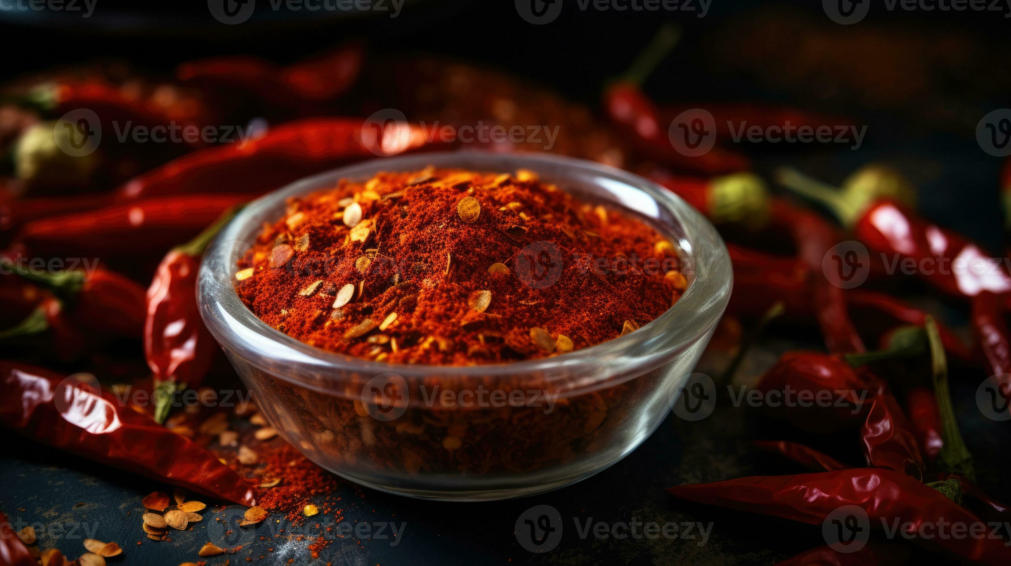 AI Generated Food cayenne powder pepper kitchen seasoning chili red