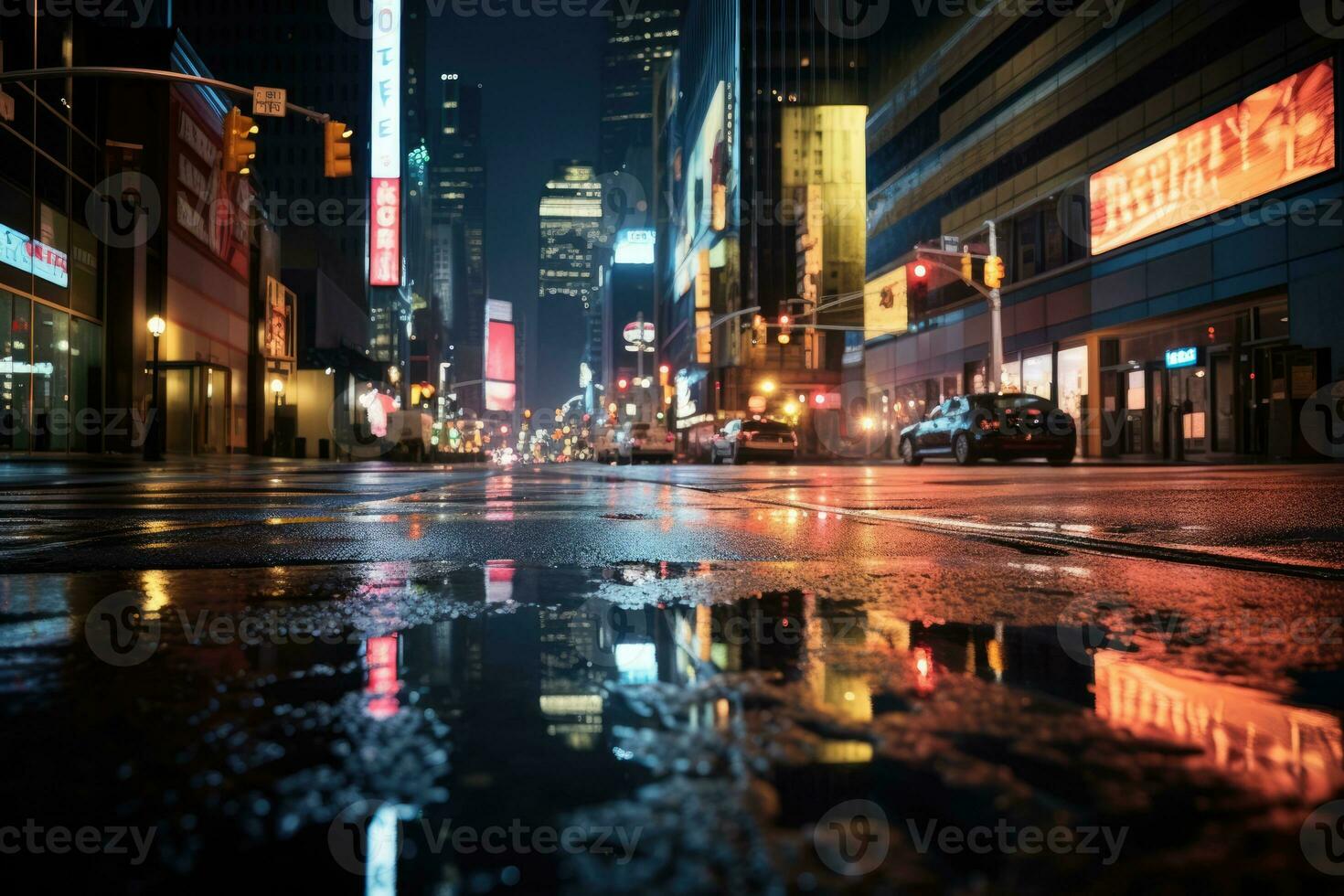 AI Generated Manhattan building downtown architecture landmark new travel broadway urban nyc traffic photo