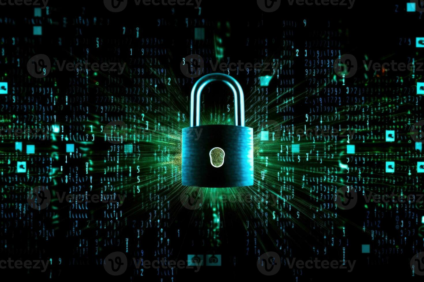 AI Generated Concept abstract network privacy cyber safety secure safe hacker protect digital photo