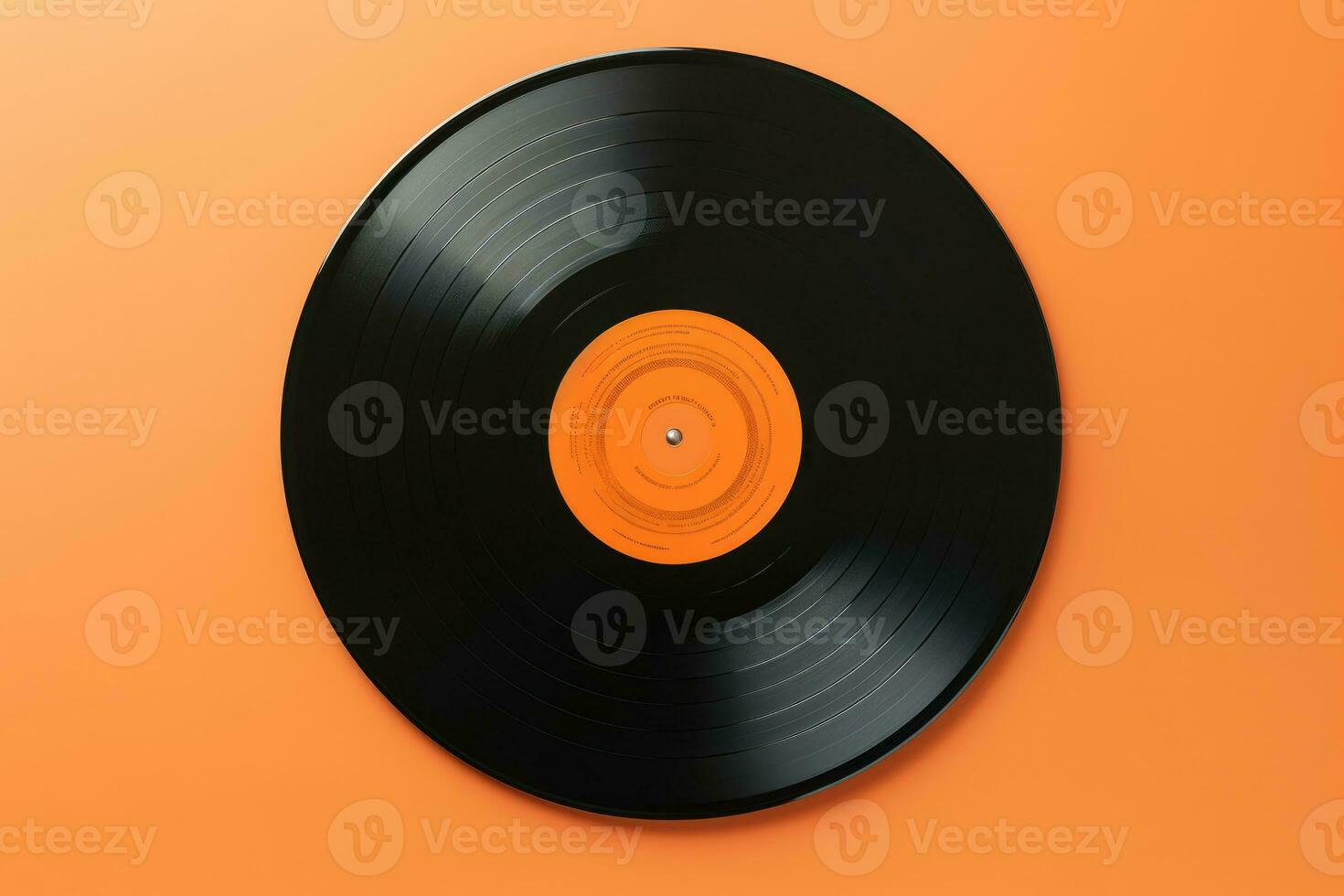 AI Generated Label vintage album vinyl disc play black disco disk sound old retro record musical photo