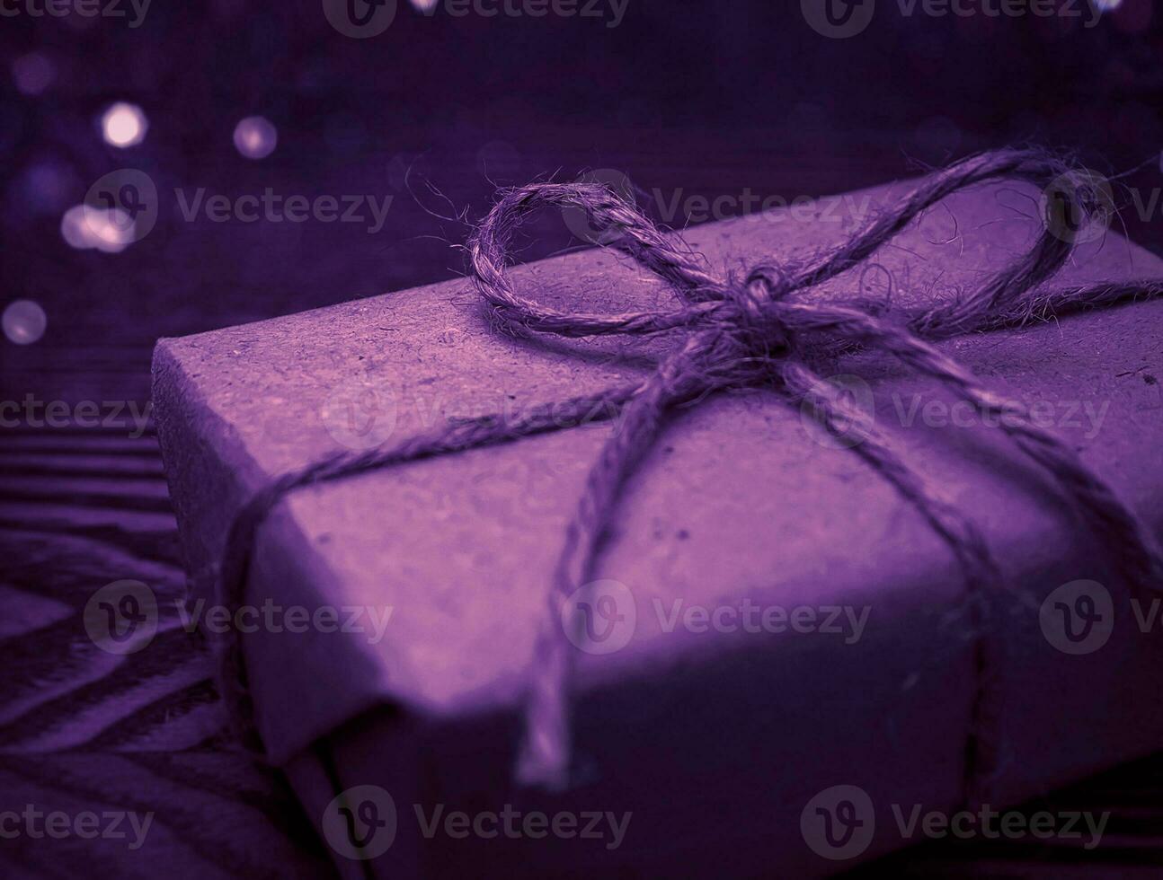 Purple gift box photo